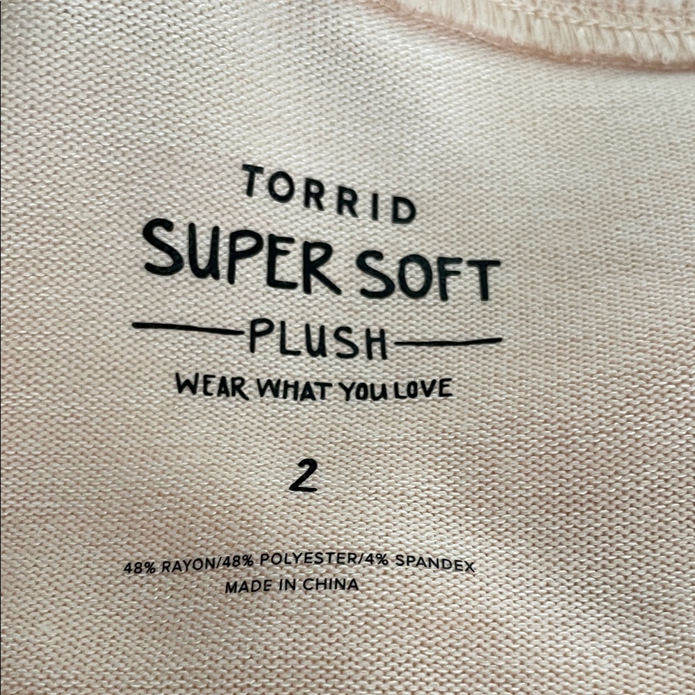 NWOT Torrid Super Soft Plush Off The Shoulder Top - Picture 5 of 6